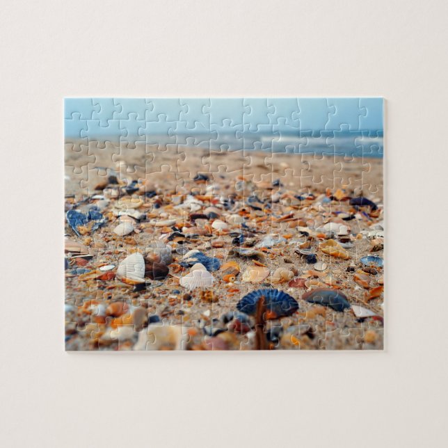 Coquillages sur le puzzle de plage (Horizontal)