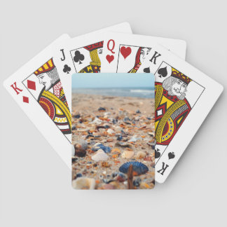 Coquillages sur les cartes de jeu de plage