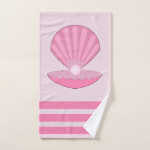 Coquille d'huîtres pour fille rose et perle