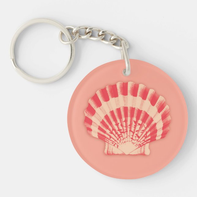 Coquille marine - corail et pêche (Devant)