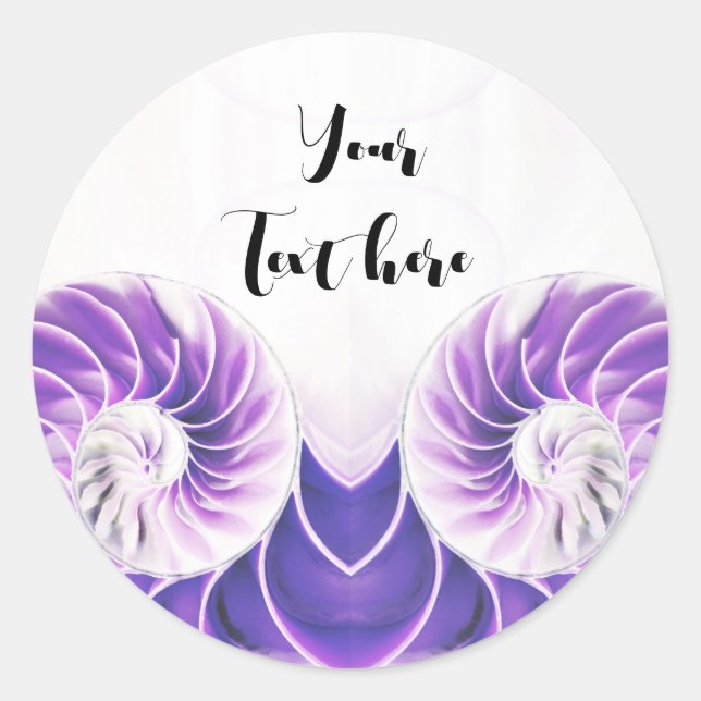 coquille nautilus coquille autocollant Fibonacci (Devant)