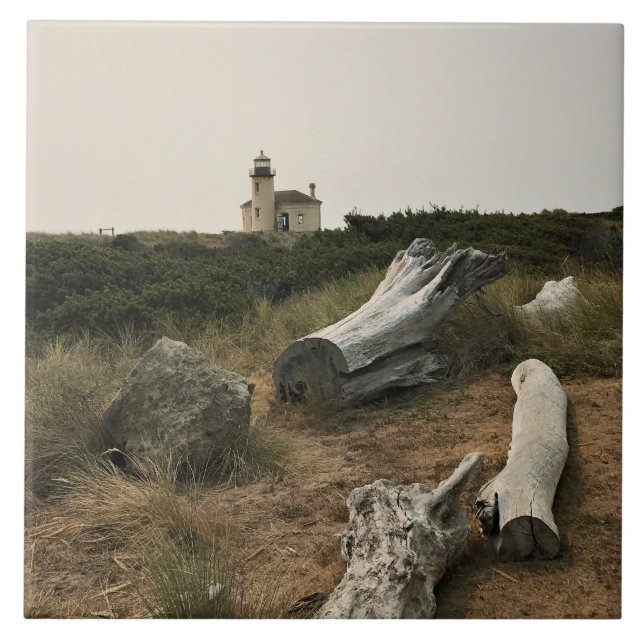 Coquille River Lighthouse, OR Fliese (Vorderseite)