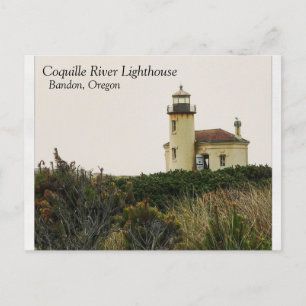 Coquille River Lighthouse, OR Postkarte
