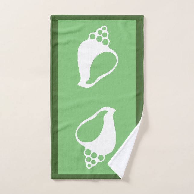 Coquille verte (Serviette à main)