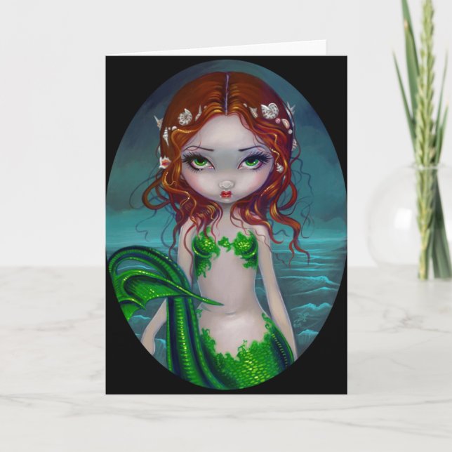 "Coquilles carte de voeux dans mes cheveux" (Devant)