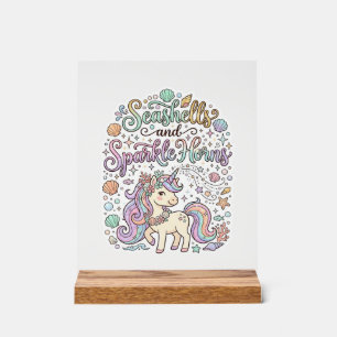 Coquilles de licorne et cornes scintillantes Vecte
