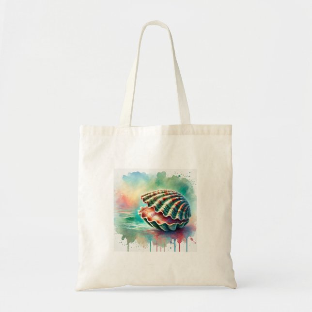 Coquina clam 050824AREF148 - Watercolor Tragetasche (Vorne)