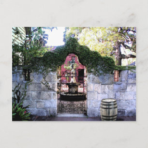 Coquina Mauer Friedhof Altes Saint Augustine Villa Postkarte