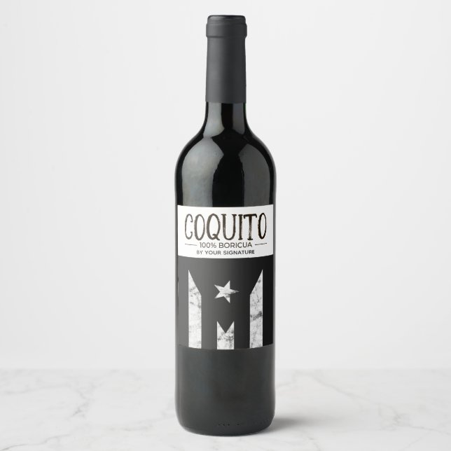 Coquito 100% Puertorico Weinetikett (Vorderseite)