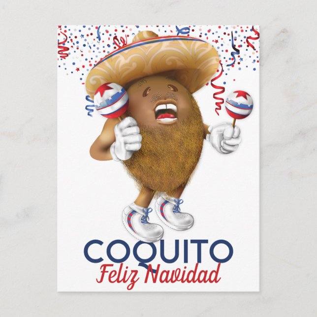 Coquito Coconut Maracas Postkarte (Vorderseite)