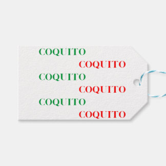 Coquito Green und Red Liquor Flasche Geschenkanhänger