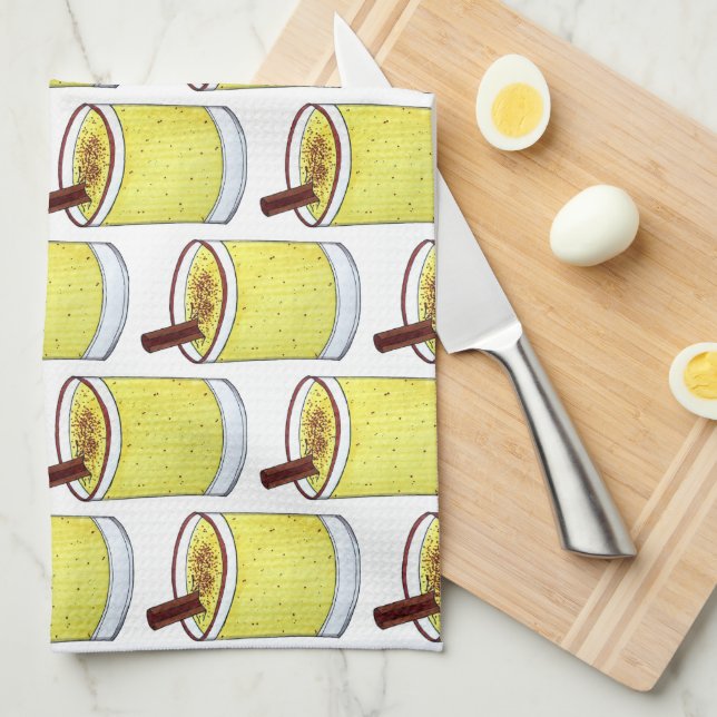 Coquito Puerto Rican Eggnog Rum Christmas Drink Geschirrtuch (Viertel Falte)