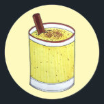 Coquito Puerto Rican Eggnog Rum Christmas Drink Runder Aufkleber<br><div class="desc">Das Design ist eine originelle Illustration einer Tasse von Coquito, einem puerto-ricanischen Aubergdrink mit Rum, Kokosnuss und Zimt, der traditionell während der Weihnachtsferien in Puerto Rico serviert wird. Dieses Design ist auch auf anderen Produkten erhältlich. In diesem Shop sind auch viele weitere Lebensmitteldrucke erhältlich. Sehen Sie nicht, wonach Sie suchen?...</div>