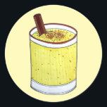 Coquito Puerto Rican Eggnog Rum Christmas Drink Runder Aufkleber<br><div class="desc">Das Design ist eine originelle Illustration einer Tasse von Coquito, einem puerto-ricanischen Aubergdrink mit Rum, Kokosnuss und Zimt, der traditionell während der Weihnachtsferien in Puerto Rico serviert wird. Dieses Design ist auch auf anderen Produkten erhältlich. In diesem Shop sind auch viele weitere Lebensmitteldrucke erhältlich. Sehen Sie nicht, wonach Sie suchen?...</div>
