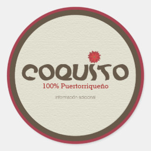 Coquito Puertorriqueno: Coquito aus Puerto Rico Runder Aufkleber