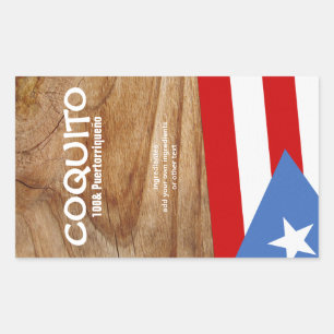 Coquito Puertorriqueno-Flagge Rechteckiger Aufkleber