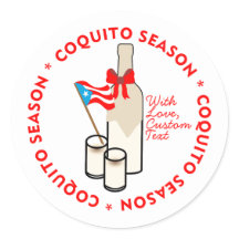 Coquito-Saison-Flaschenetikett Kleine Personalisie