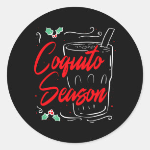 Coquito Season Ugly Puerto Rico Latino Runder Aufkleber