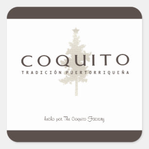 Coquito Tradicion Puertorriquena Quadratischer Aufkleber