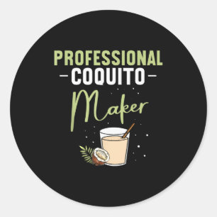 Coquito Weihnachten Coquito Maker Puerto Rico Weih Runder Aufkleber