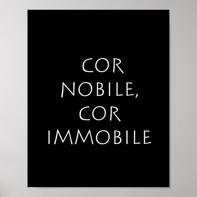 Cor nobile cor immobile poster (Vorne)