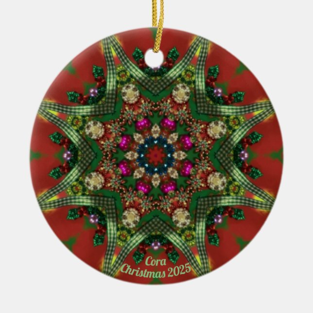 CORA ~ 3D CHRISTMAS Shades 2025 Keramik Ornament (Vorne)