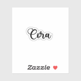 Cora Name - Handgeschriebene Kalligrafie Aufkleber