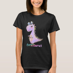 Cora Name Shirt Girl Dinosaur Geburtstagsparty Kin