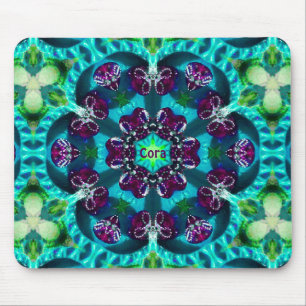 CORA ~ Sweet Glittery Pattern ~ Personalisiert ~ Mousepad
