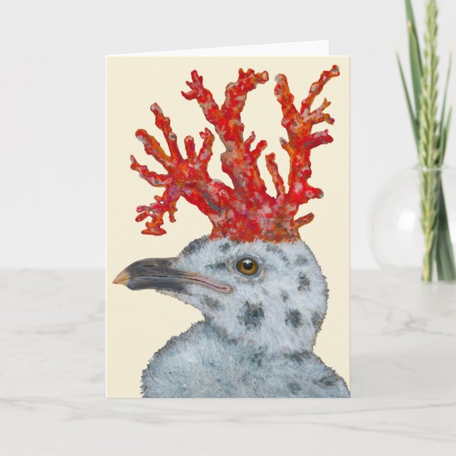 Cora the gull chick card karte (Vorderseite)