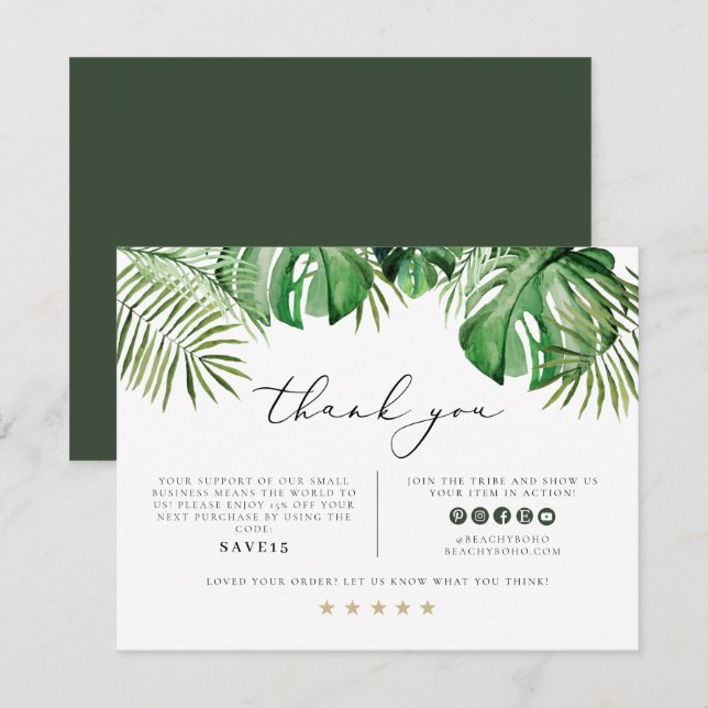 CORA Tropical Beach Palm Kleines Unternehmen Viele Einladung (Vorne/Hinten)