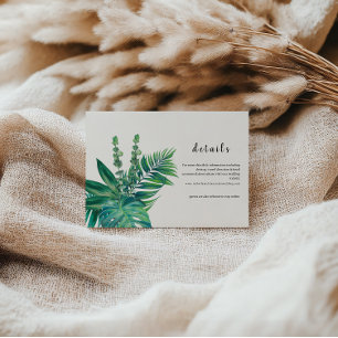 CORA Tropical Beach Palm Leaf Save-the-Date Einladung