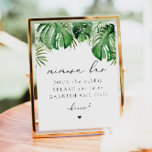 CORA Tropical Palm Beach Mimosa Bar Sign Poster<br><div class="desc">Dieses Mimosa-Bar-Template verfügt über tropische Aquarellpalmen-Blätter und einen eleganten Script-Schriftart. Editieren Sie einfach die *most*-Formulierung,  um Ihren Wünschen gerecht zu werden. Dieses Mimosa-Bar-Getränkedosenschild eignet sich perfekt für Brautparty,  Hochzeit in Urlaubsort,  tropische Bachelorette oder andere besondere Anlässe.</div>