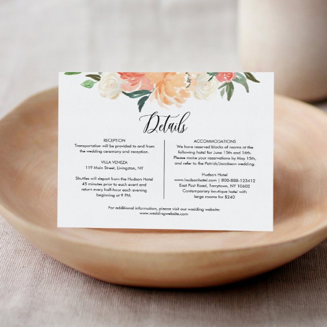 CORA Wedding Details Unterkünfte Eintrittskarte Begleitkarte (Von Creator hochgeladen)