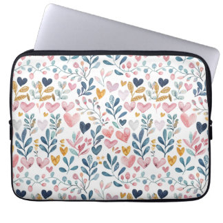 Corações em aquarela laptopschutzhülle