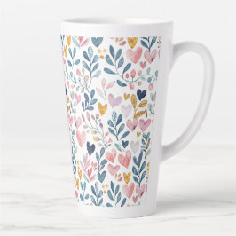 Corações em aquarela milchtasse