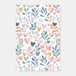 Corações em Aquarela Post-it Klebezettel