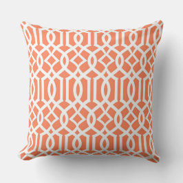 Corail blanc Marocain Trellis Décor Coussin