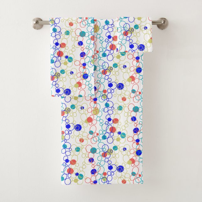 Corail bleu Aqua Lime Cercles verts Points (En situation)