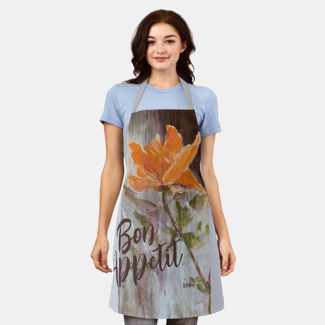 Corail Blooms Tout-En-Imprimé Tablier (Porté)
