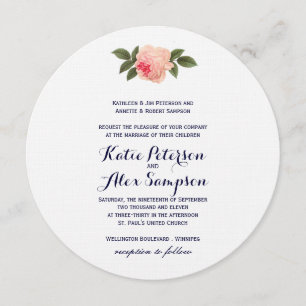 Corail chic minable et faire-part de mariage de