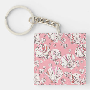 Corail, coquillages blancs et roses, arrière - pla