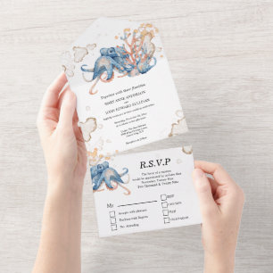 Corail de poulpe bleu orange do-it-yourself MODÈLE