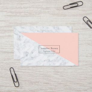 Corail et marbre Moderne Carte de visite professio