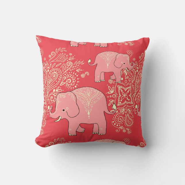 Corail et vanille doux de coussin d'éléphants (Recto)