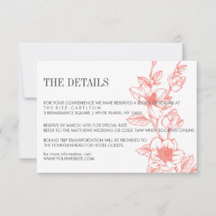 Corail   Fleurs de Magnolia   Mariage RSVP