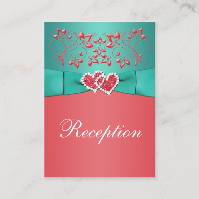 Corail, Floral Turquoise, Cartes Carrosserie (Devant)