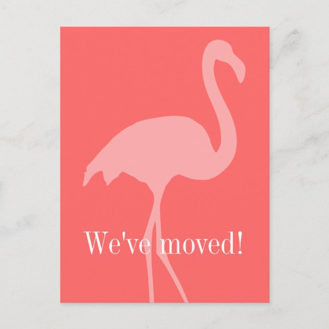 Corail rose flamingo cartes postales mobiles pour  (Devant)