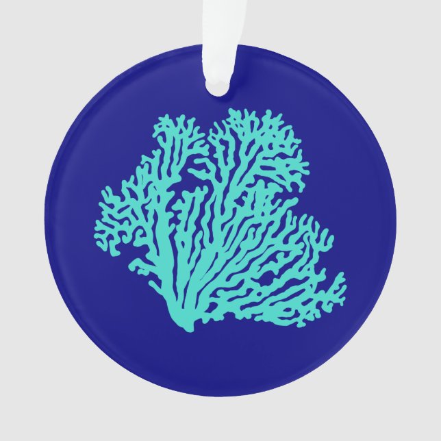 Corail Turquoise Sur La Décoration Côtière Bleue D (devant)