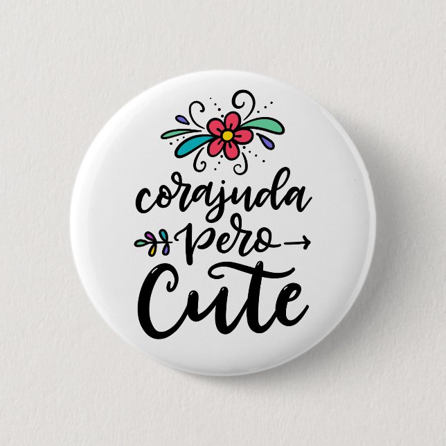 Corajuda Pero Niedlich, handschriftlich Button (Vorderseite)